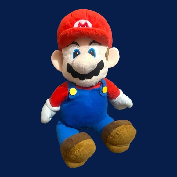 Large 23" Super Mario Brothers MARIO Plush Doll Figure Closable Back Pouch - Picture 2 of 8